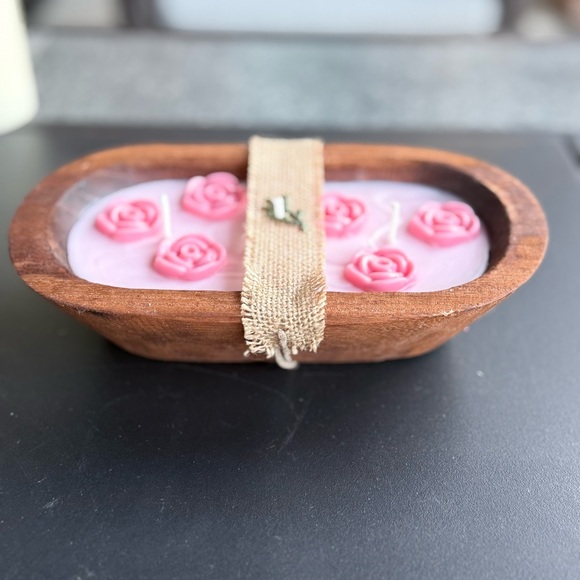 1️⃣0️⃣oz 3 Wick Scented ParaSoy Wax Wood Bowl Candle - Picture 4 of 7